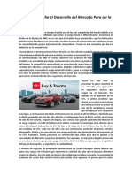 Toyota Aprovecha el Desarrollo del Mercado Para ser la Líder Global
