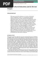 Origins: Bildung: Liberal Education and Its Devout