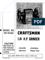 Craftsman Bench Grinder 397.19300 Owners Manual 2