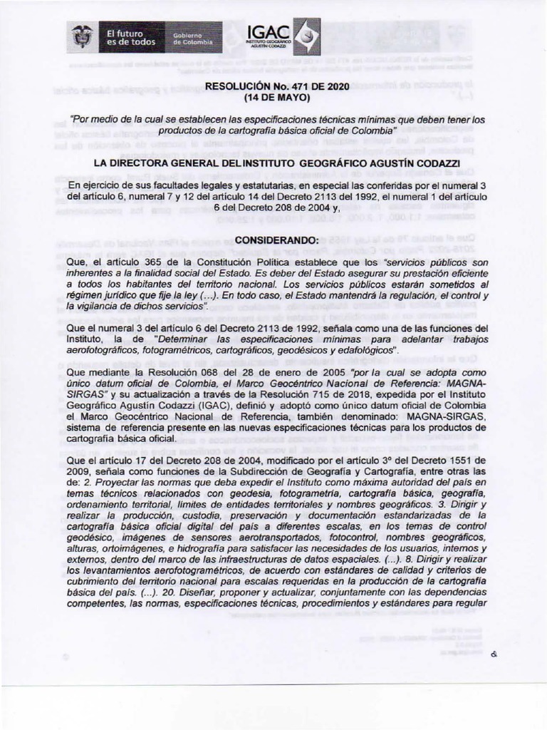 Resolucion 471 de 2020 PDF | PDF | Píxel | Cartografía