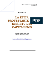 La Etica Protestante  y El Espiritu del Capitalismo- Max Weber