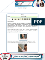 Learning Activity 1 Evidence: My Profile: Santiago Vidal