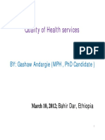 Quality of Health Care - Gashaw PDF