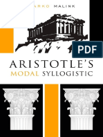 Marko Malink-Aristotle's Modal Syllogistic-Harvard University Press (2013) PDF