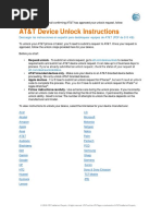 AT&T Device Unlock Instructions