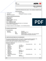 Safety Data Sheet for Photographic Developer Concentrate
