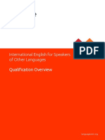 International English For Speakers of Other Languages Qualification Overview