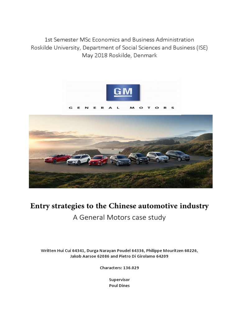 A General Motors Case Study Pdf Joint Venture Qualitative Research