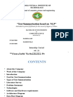 Viswajothi Technologies PR Ivate Limited: "Text Summarization Based On NLP"