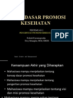 Dasar Dasar Promosi Kesehatan Pertemuan 2