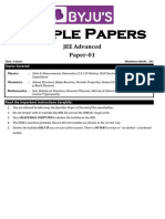 JEE Advanced Sample Paper Part I 1 PDF