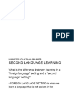 Ch. 14 Second Language Acquisition-Learning