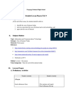 Detailed Lesson Plan in TLE 9: Payapag National High School