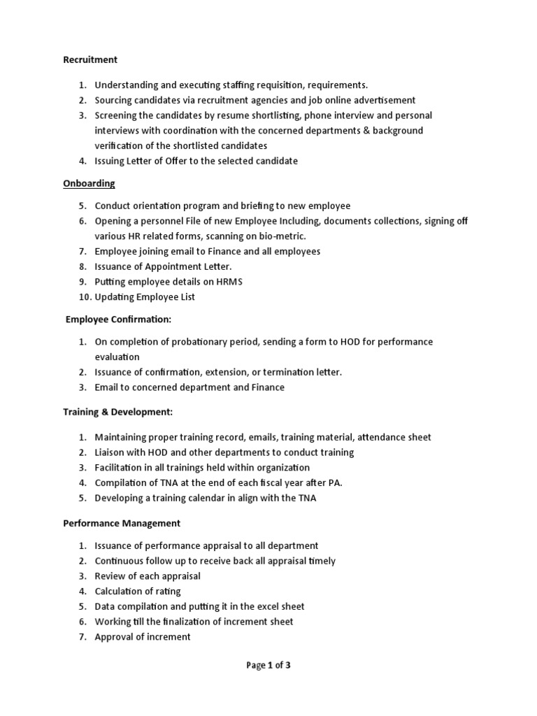 Comprehensive HR Functions Overview | PDF | Performance Appraisal | Payroll