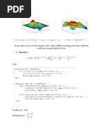 Do The Same Process On The Example Above With 4 Different Starting Points and 3 Different Coefficients Using Gradient Decent