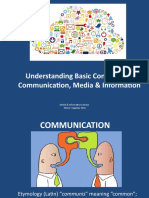 Understanding Basic Concepts For Communication, Media & Information