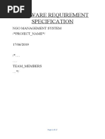SOFTWARE REQUIREMENT SPECIFICATION
