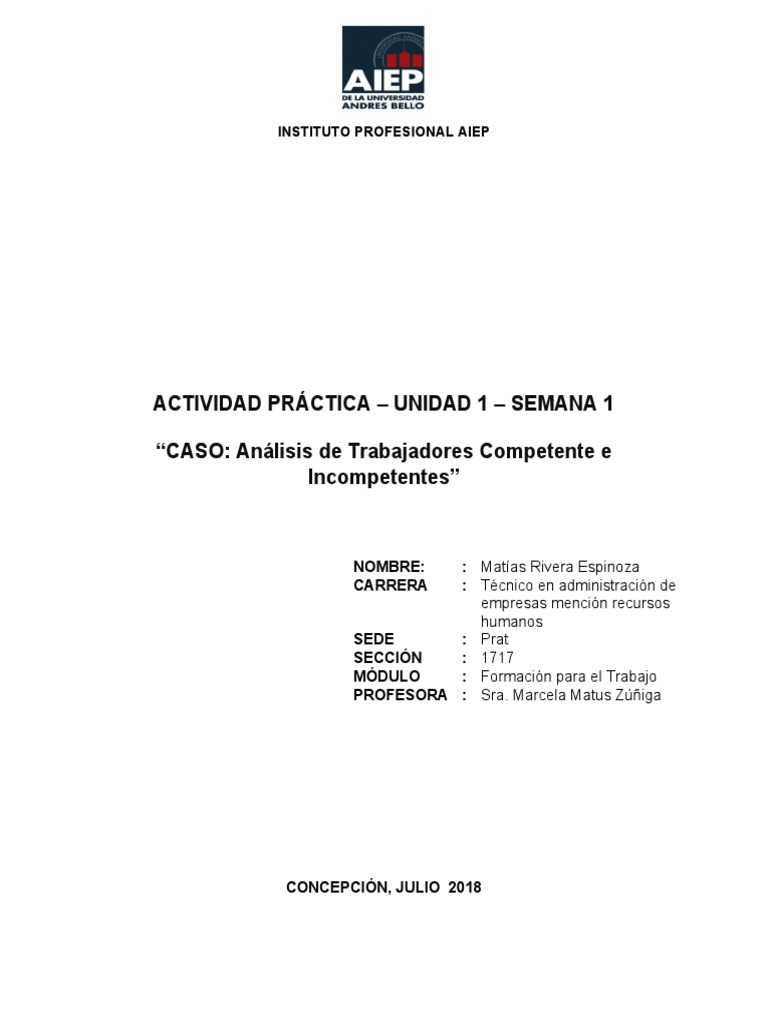 Análisis de Competencias Laborales AIEP | PDF | Business | Science