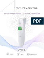 Infrared thermometer measures body temp safely