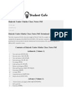 Rakesh Yadav Maths Class Notes PDF: Download
