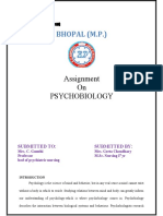 Bhopal (M.P.) : Assignment On Psychobiology