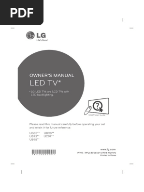 Manual TV LG PDF, PDF, Hdmi