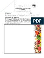 Global Foods Performance Task Sheet