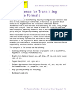 Quick Reference For Translating Complex File Formats