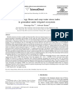 Surface Energy Fluxes and Crop Water Stress Index in Groundnut Under Irrigated Ecosystem