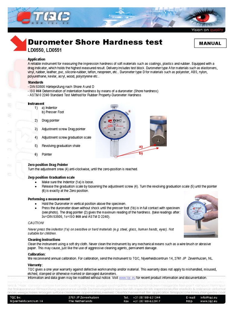 Measuring Shore Hardness A Guide to Using the Durometer Test for