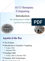 CS6113 Semantic Computing: Dr. Mohammad Abdul Qadir Aqadir@cust - Edu.pk