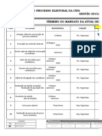 Cronograma Do Processo Eleitoral Da Cipa - Gestão 2015-2016