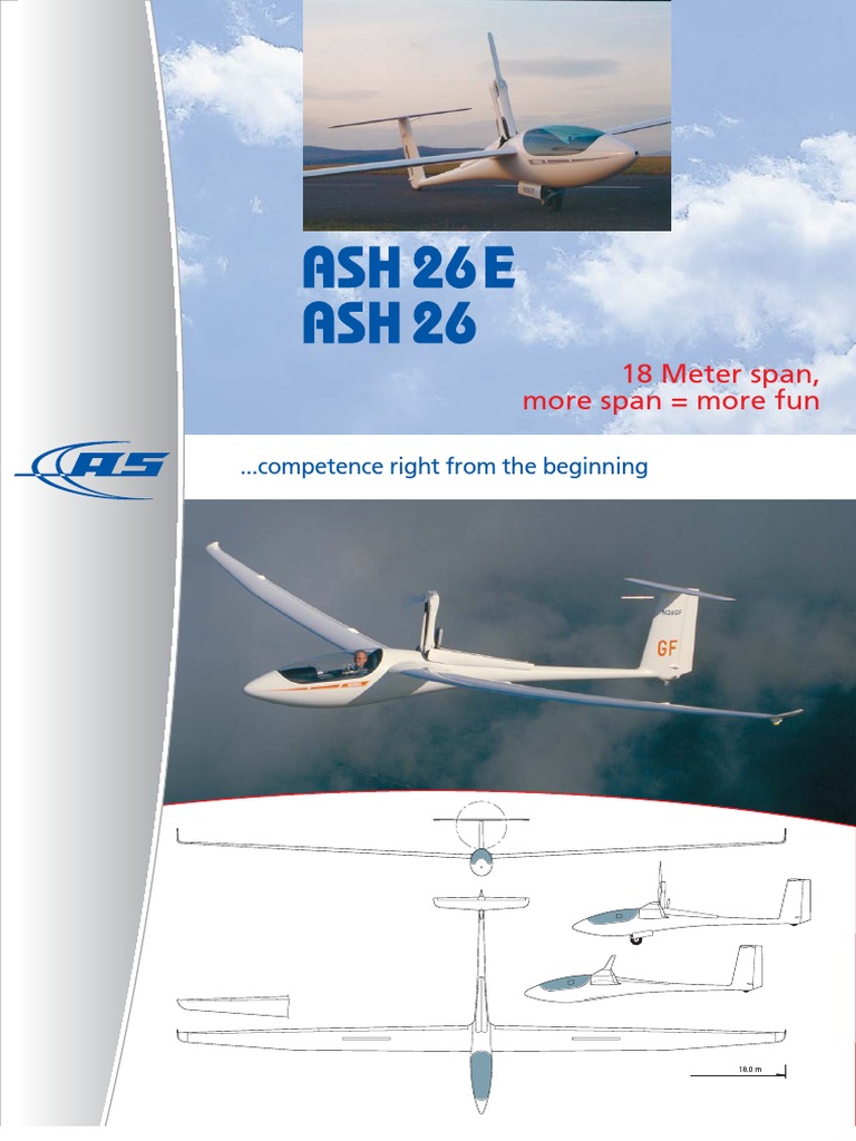 ASH 26 E Powered Sailplane Overview | PDF | Glider (Sailplane ...