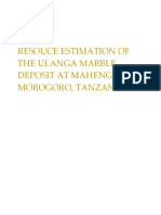 Marble Mahenge Resource Estimate
