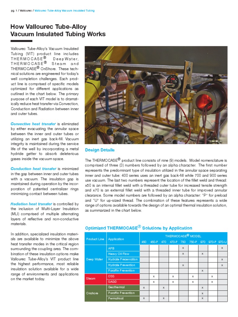 Vallourec TubeAlloy Vacuum Insulated Tubing 1 PDF Heat Transfer