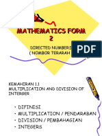 MATHEMATICS FORMULA FOR MULTIPLICATION AND DIVISION OF INTEGERS