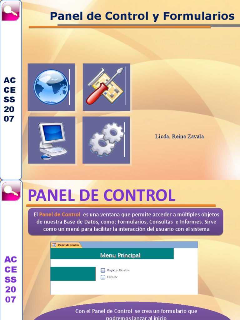 Lab 6. Panel de Control | PDF | Ventana (informática) | Bases de datos
