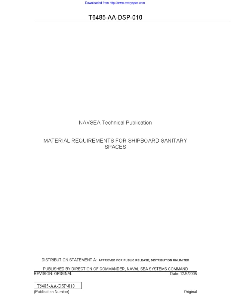 T6485AADSP010 NAVSEA Technical Publication PDF Specification