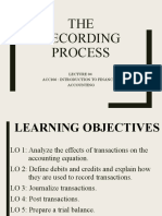 THE Recording Process: Acc106: Introduction To Financial Accounting