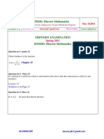 Latest Solved Subjective From Midterm Papers: MTH202-Discrete Mathematics