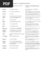 Level G - Vocabulary Unit 5: Acuity