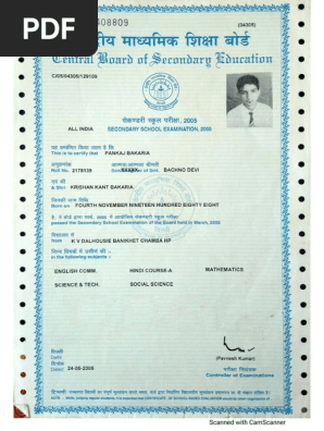 Matric Certificate