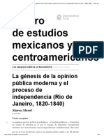13 La génesis de la opinion pública moderna y el proceso de independencia (Rio de Janeiro, 1820-1840)