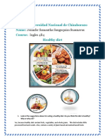 Universidad Nacional de Chimborazo Name: Course: Healthy Diet