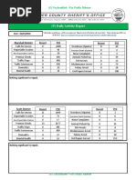 (U) Daily Activity Report: Marshall District