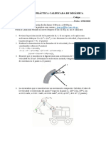 Primera Práctica Calificada de Dinámica