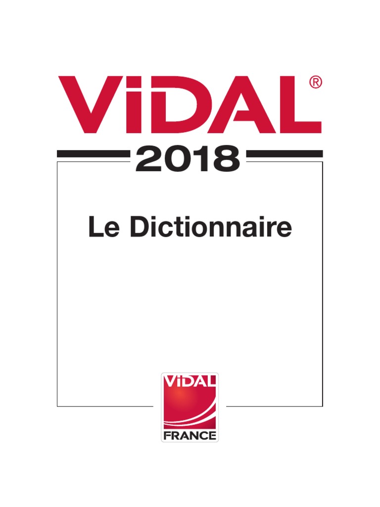 Vidal 18 Dictionnaire Medical Pdf Pdf Medicament Generique Ordonnance Medicale