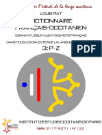 Louis PIAT. Dictionnaire Français-occitanien 3 (P-Z) 