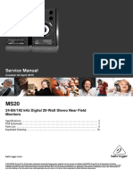 Service Manual: 24-Bit/192 KHZ Digital 20-Watt Stereo Near Field Monitors