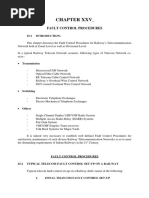 Chapter XXV: Fault Control Procedures